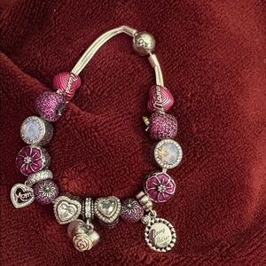Pandora multi strand bracelet and charms
